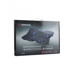 Rampage Addison AD-RC3 17" Notebook hűtő fekete (19596)